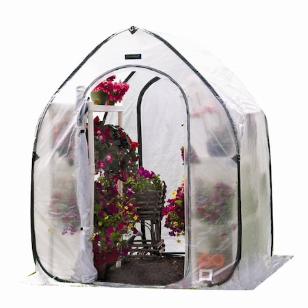 Flowerhouse PlantHouse Clear 78 in. H X 60 in. W Pop-Up Greenhouse FHPH155